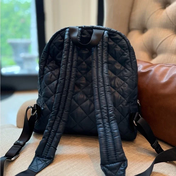 DKNY Quilted Blue Backpack - Picture 2 of 5